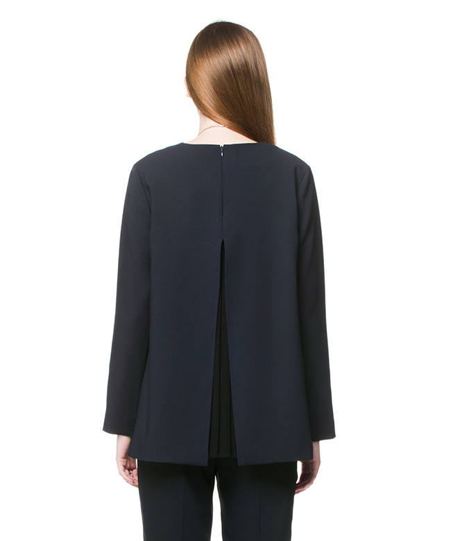 CLANE - バックプリーツレイヤードトップス NAVY | ADDICT WEB SHOP