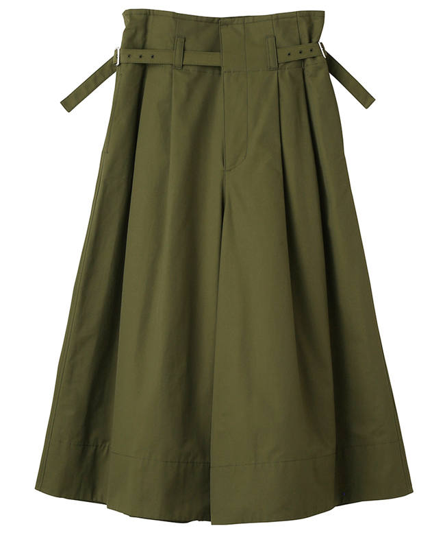 スーパーワイドミリタリーパンツ - SUPER WIDE MILITARY PANTS - Green - 1 (S)