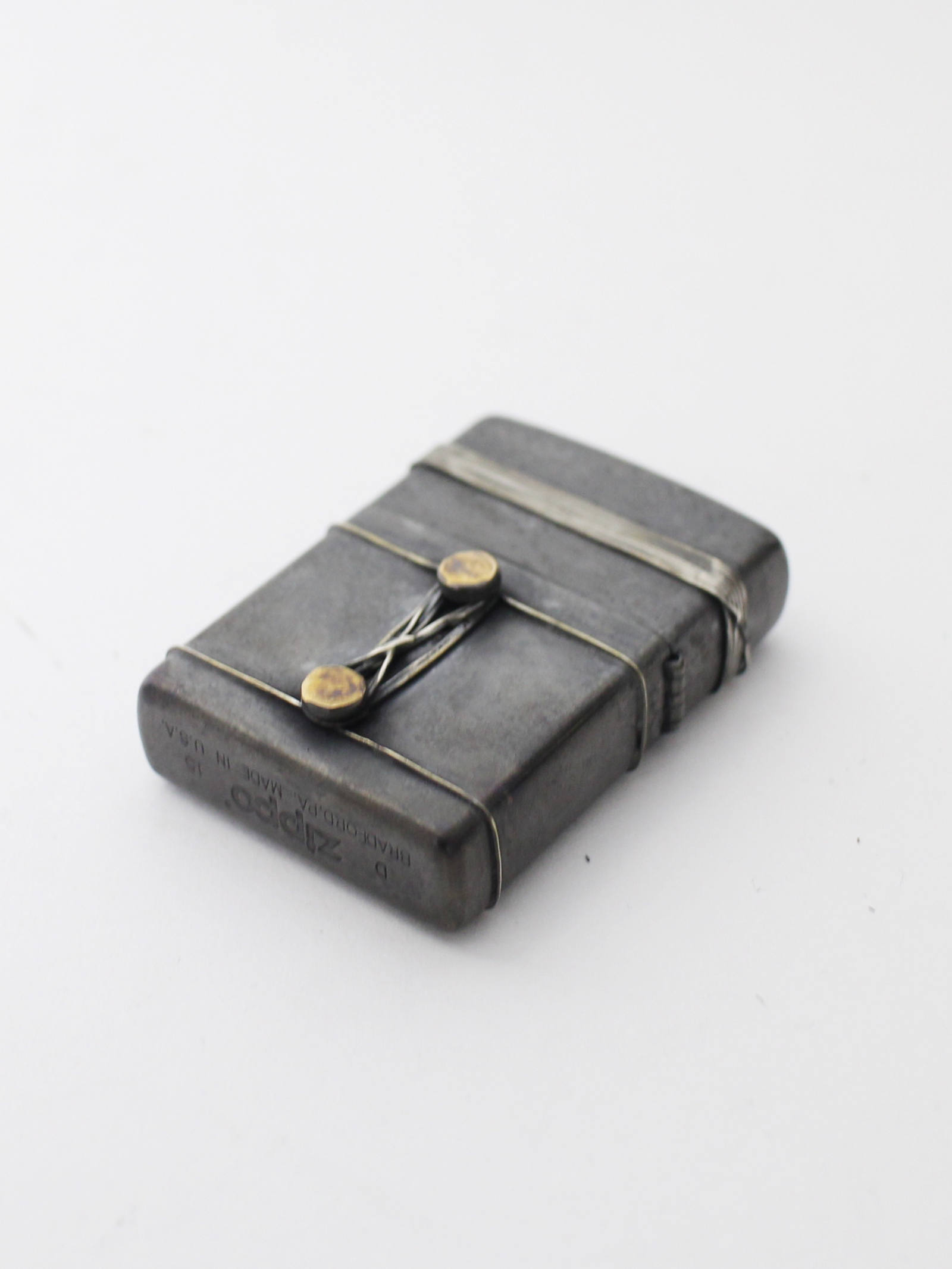 Iolom ブラスジッポライター ダブルスタッズワイヤー Brass Zippo Addict Web Shop