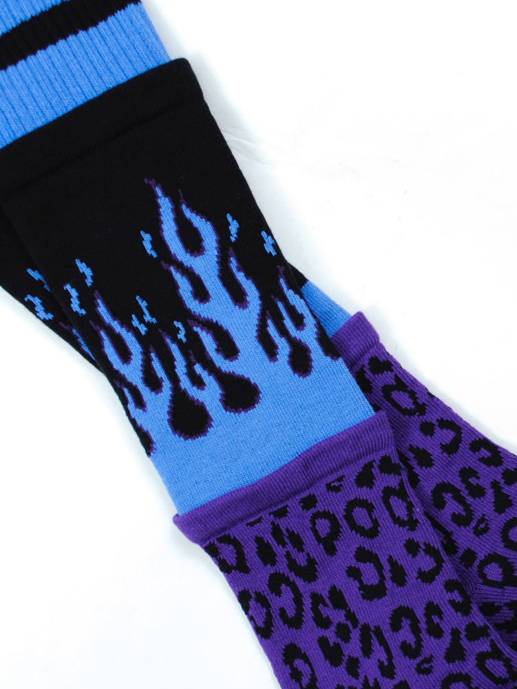 doublet - スリーレイヤードソックス - 3 LAYERED LEOPARD SOCKS BLUE