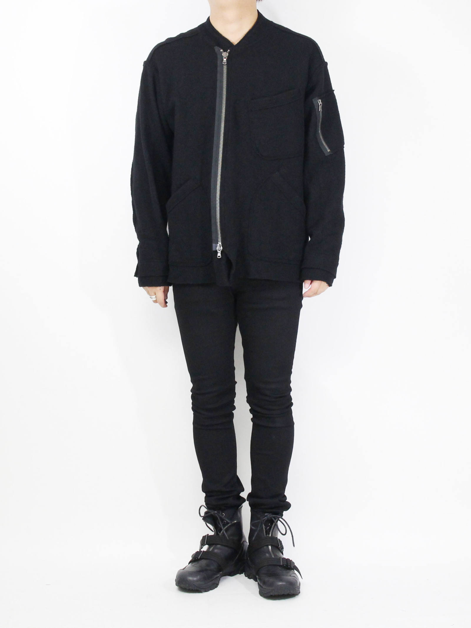 The Viridi-anne　ブルゾン The Viridi-anne Dyed Nylon Zip-up Blouson （A-Black） 通販