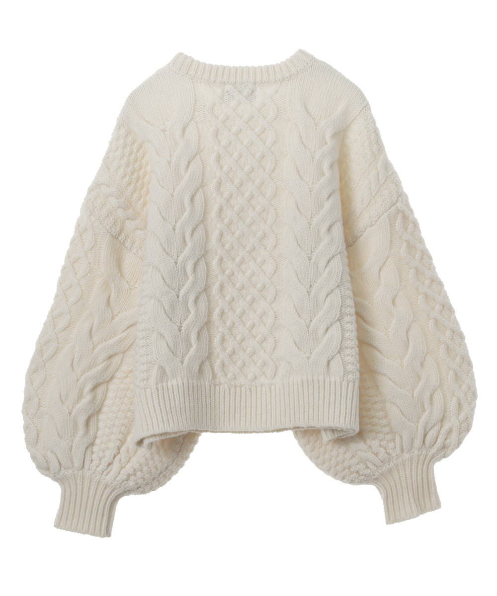 CLANE クラネ 3Dニット Vネックプルオーバー サイズ1 アイボリー セール】V NECK SHORT KNIT TOPS（ニット/セーター）｜CLANE（クラネ