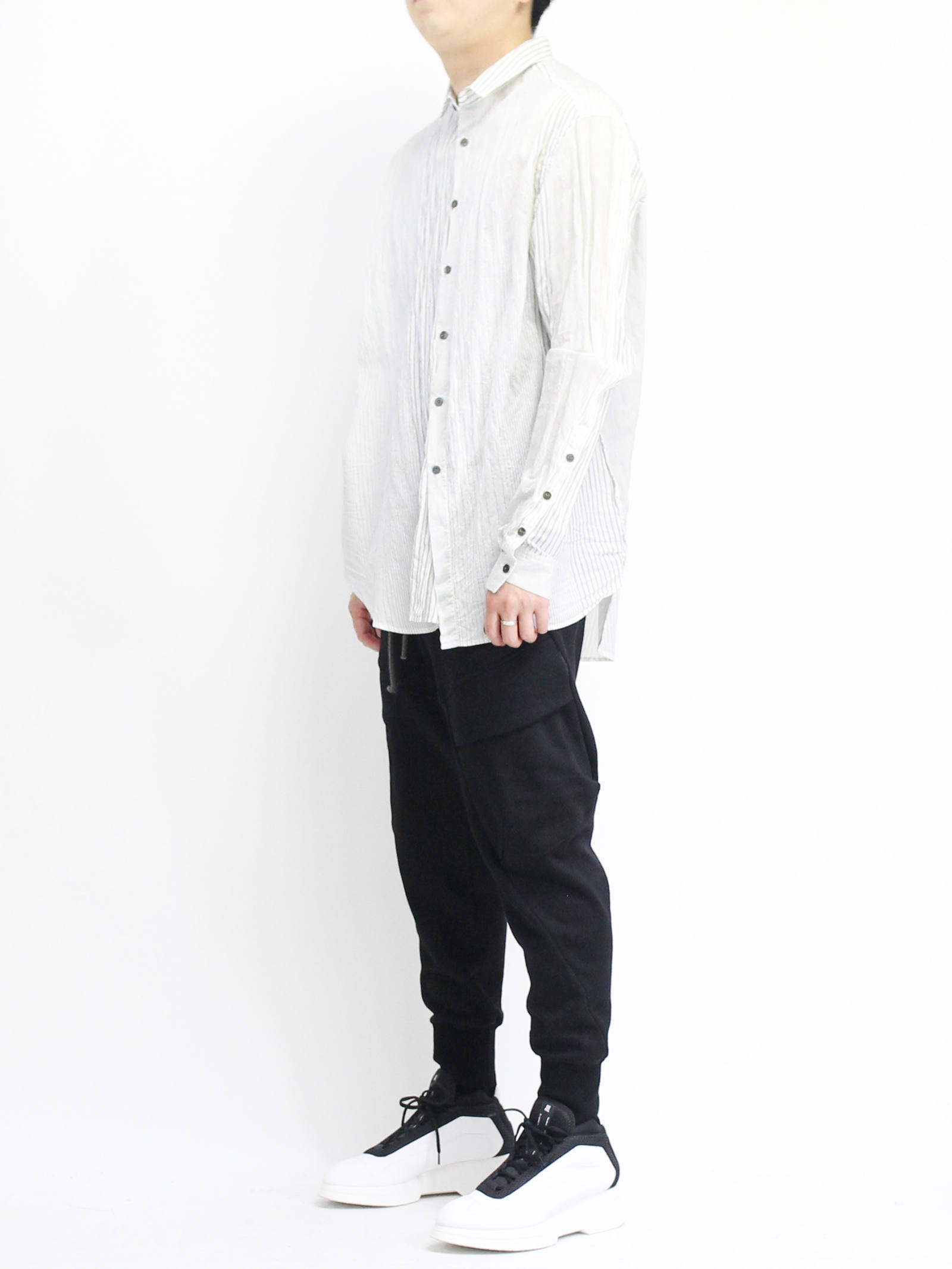 The Viridi-anne - 製品染めストライプ長袖シャツ | ADDICT WEB SHOP