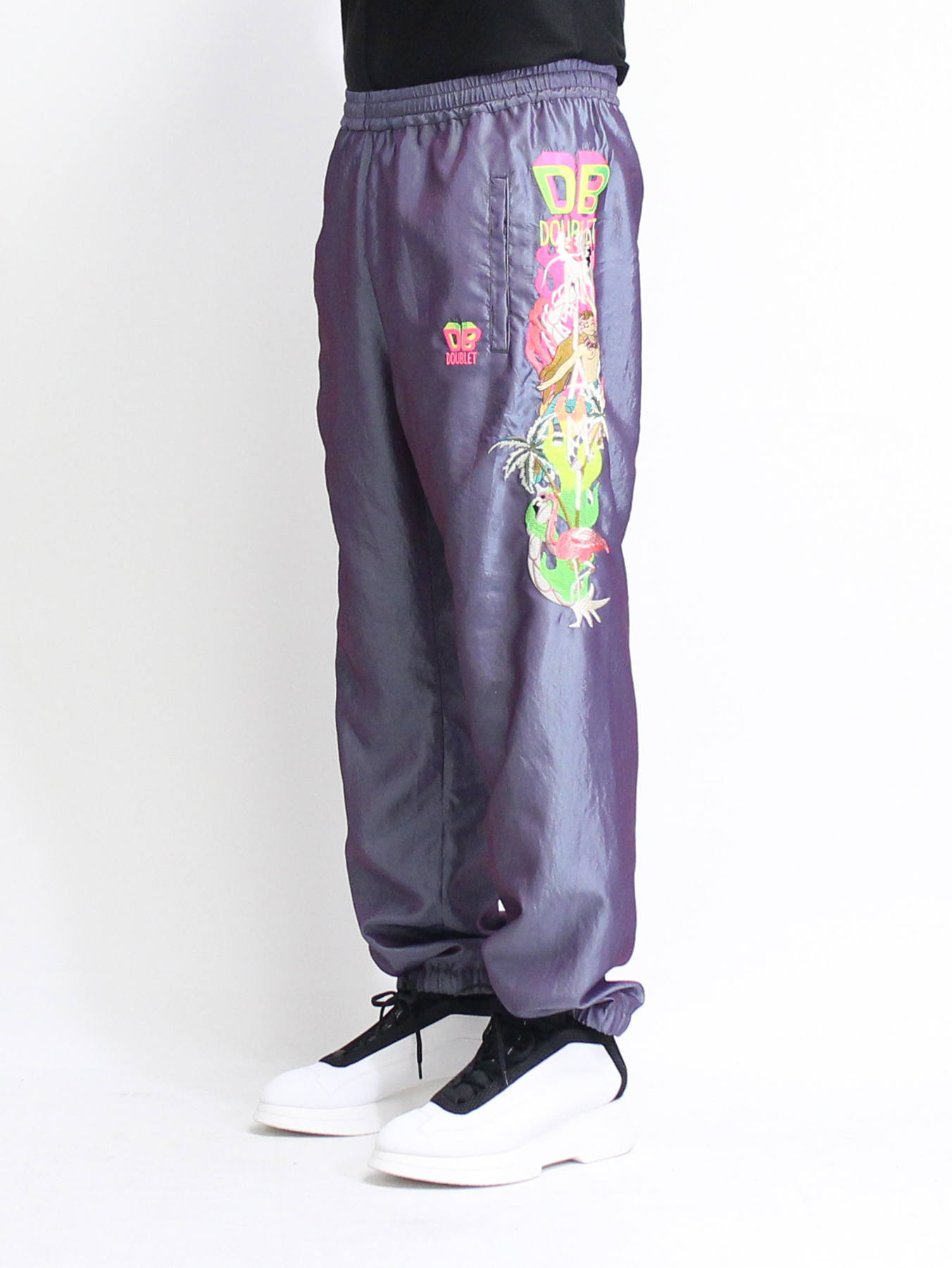 doublet - 刺繍シャンブレーパンツ - CHAOS EMBROIDERY CHAMBRAY PANTS