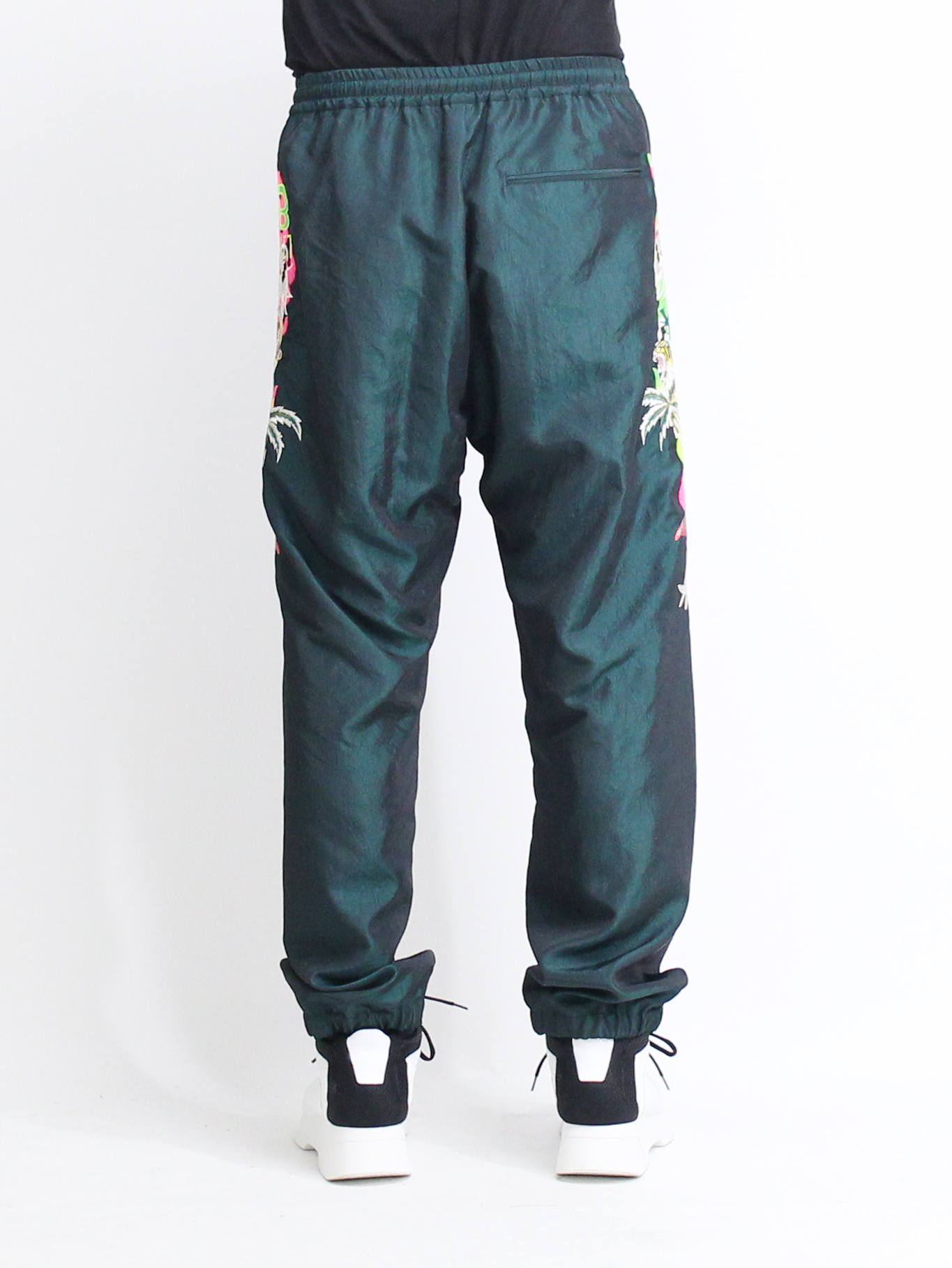 パンツ doublet BURNING EMBROIDERY TROUSERS Doublet Black Burning Embroidery Trousers Doublet