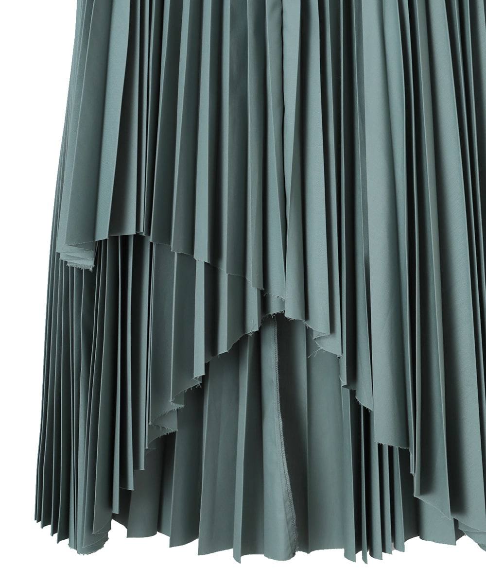 CLANE - プリーツスカート - WRAP PLEATS SKIRT GREEN | ADDICT WEB SHOP
