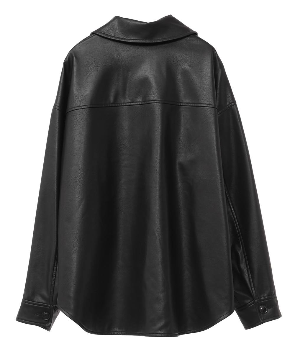 CLANE - フェイクレザーシャツブルゾン - FAKE LEATHER SHIRT BLOUSON