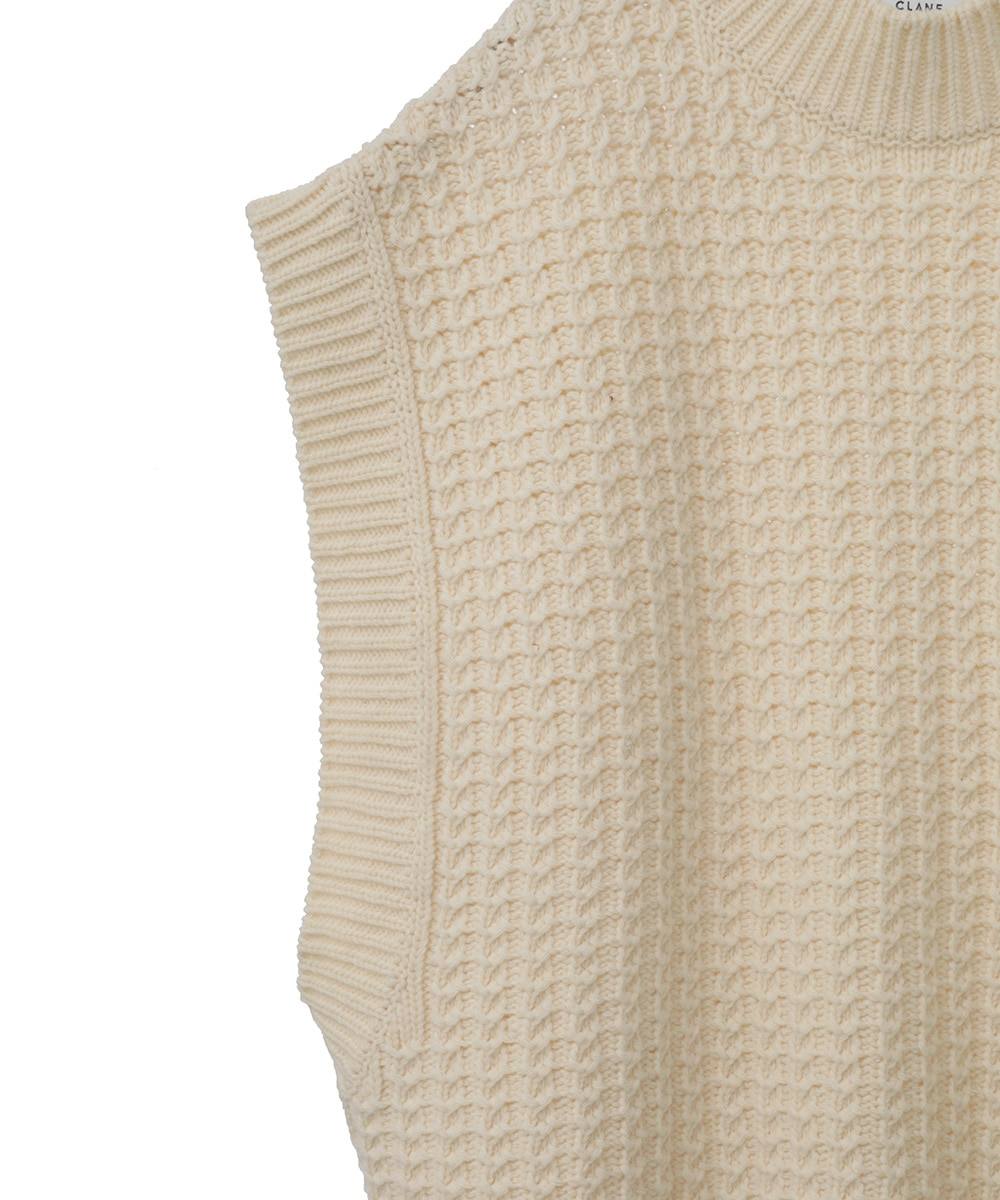 CLANE - ケーブルニットベスト - CABLE KNIT VEST | ADDICT WEB SHOP