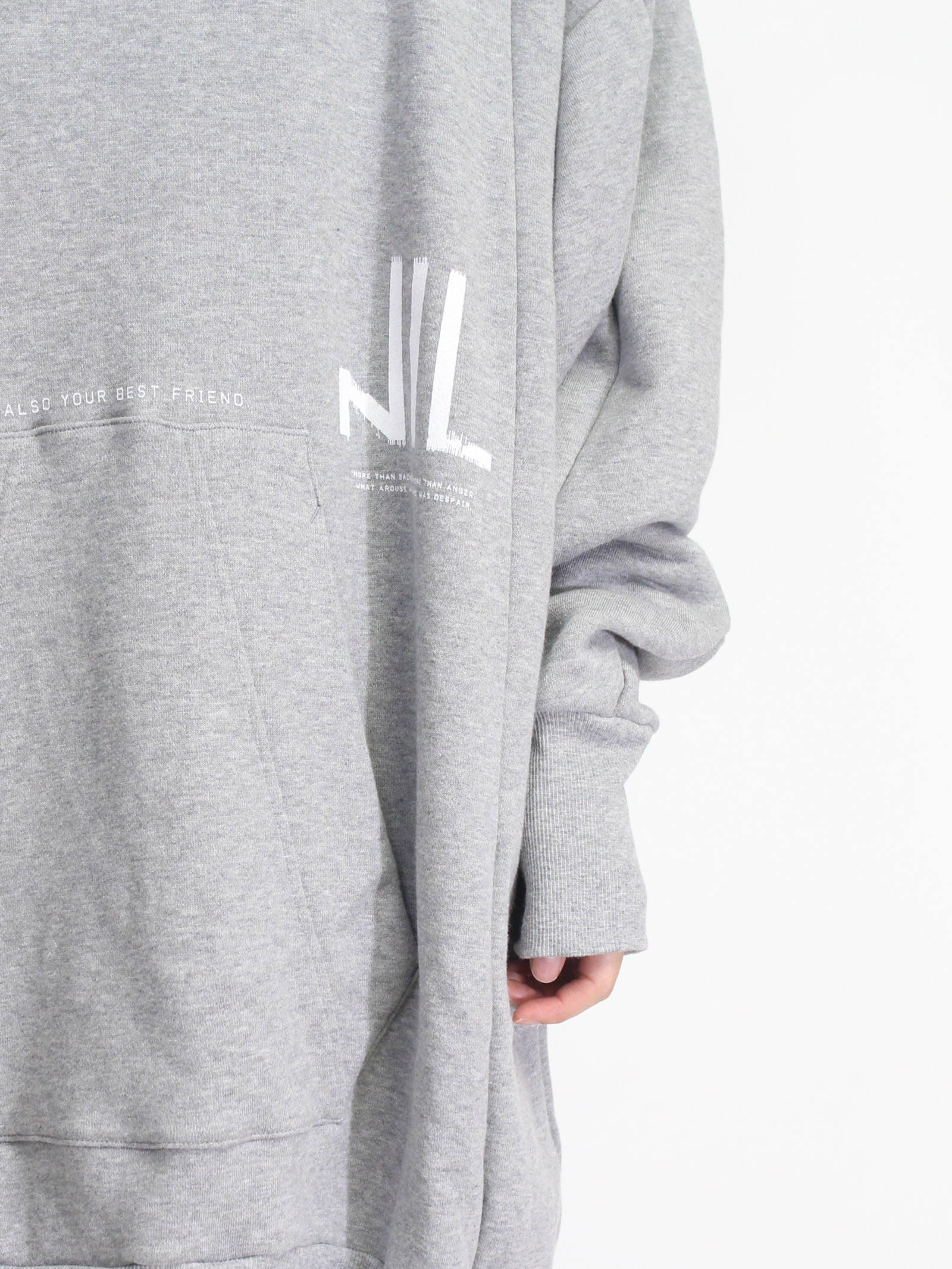 NILoS - ニルズビッグフーディー - Nil Big Hoodie - GREY | ADDICT NILoS - ニルズビッグフーディー - Nil Big Hoodie - GREY | ADDICT