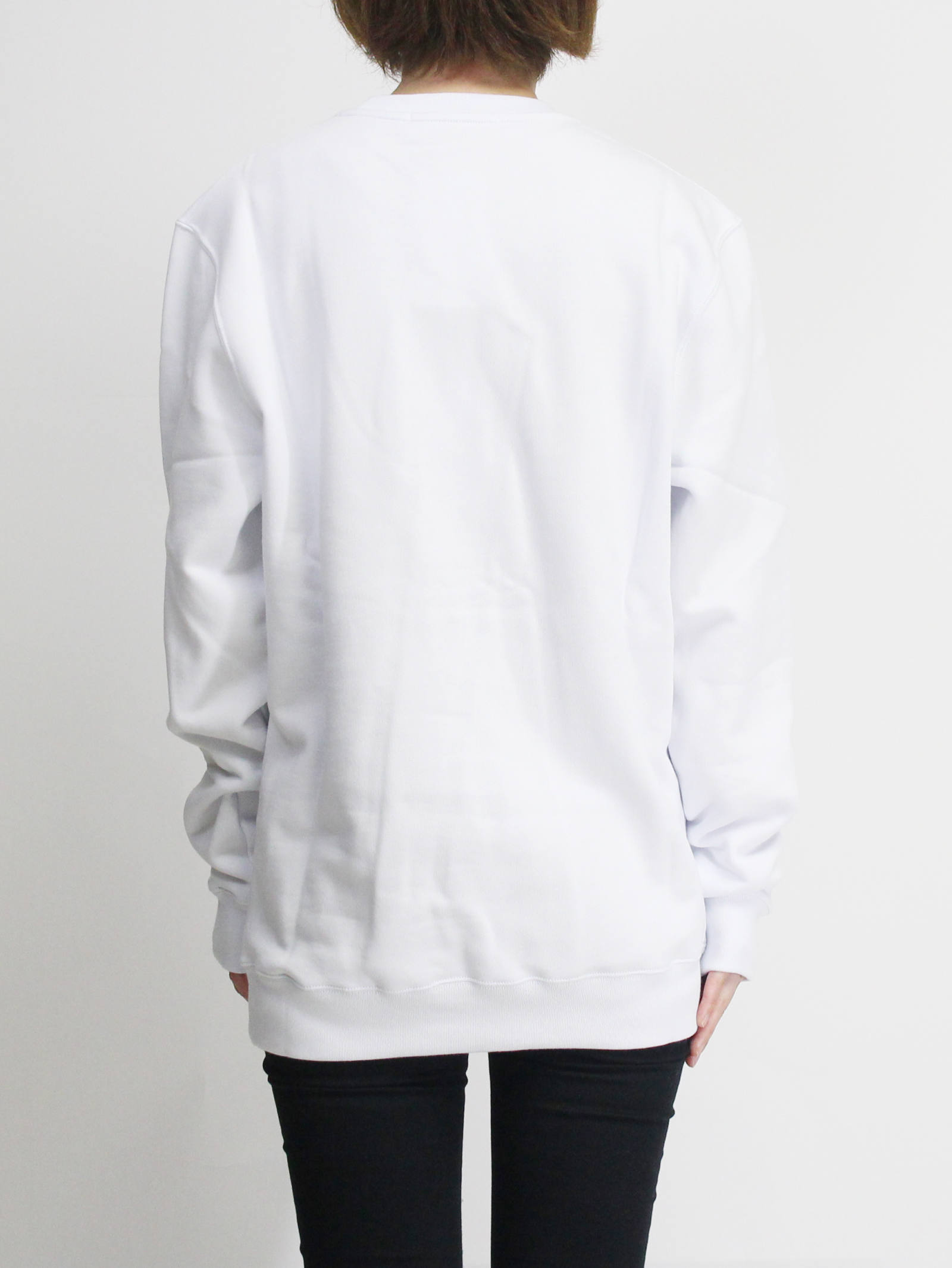 MSGM ホワイト スウェット S MSGM - ロゴスウェット - MSGM MENS BOX LOGO T-SHIRTS - WHITE