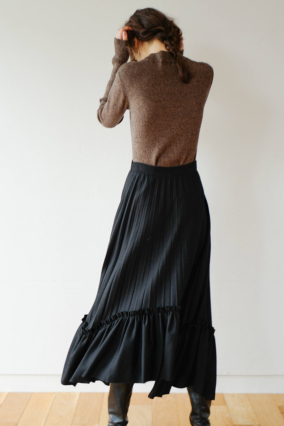 CLANE - フリルプリーツボリュームスカート - FRILL PLEAT VOLUME