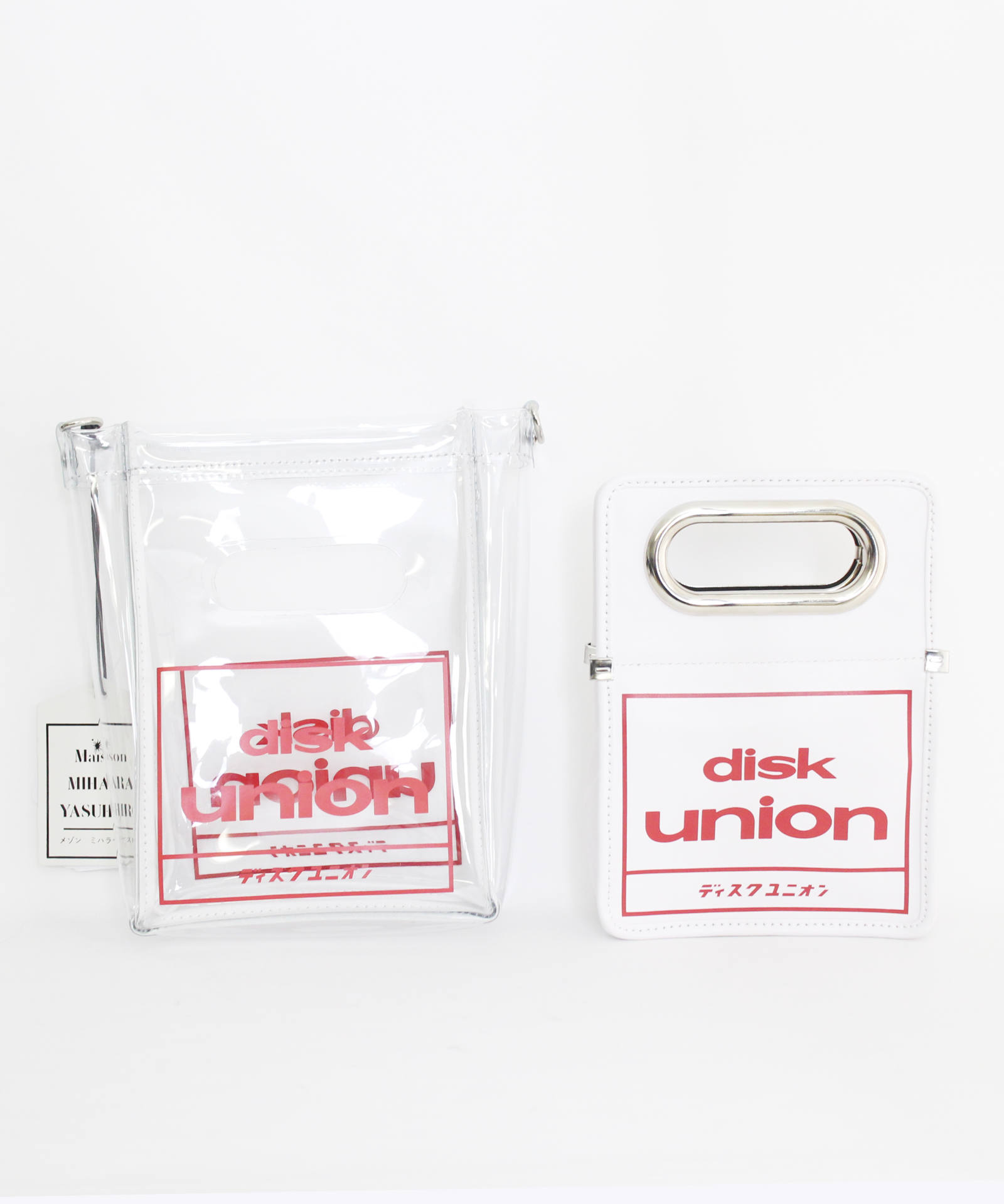 Maison MIHARA YASUHIRO - diskunion コラボ PVCミニバッグ - WHITE 