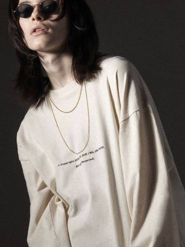 NIL DUE / NIL UN ロングTシャツ ホワイト NIL DUE / NIL UN ロングTシャツ ホワイト TAG LONG SLEEVE TEE