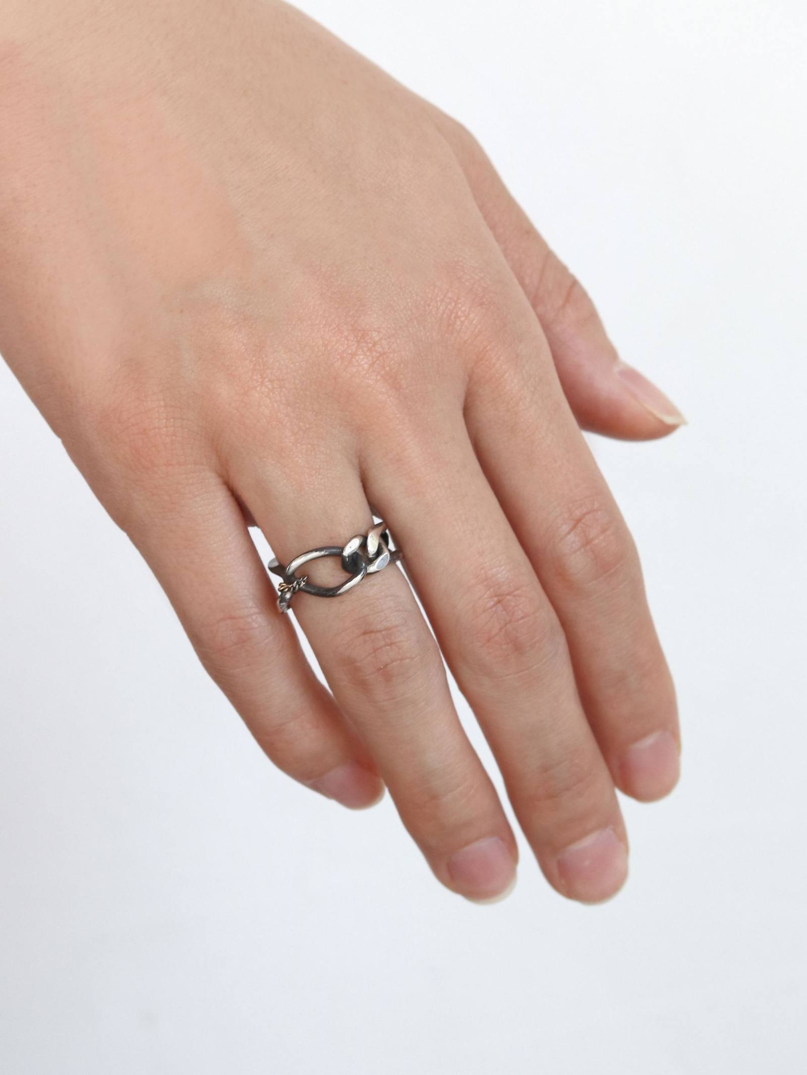 CAFCA カフカ はみ出す GRAVITY CHAIN RING 指輪